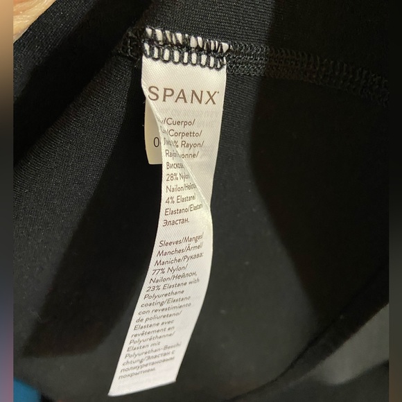 Spanx drape front faux leather jacket NWOT - Picture 9 of 9